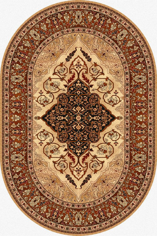 Agnella Rugs Isfahan LEYLA Amber Oval - 100% New Zealand Wool - Free Delivery