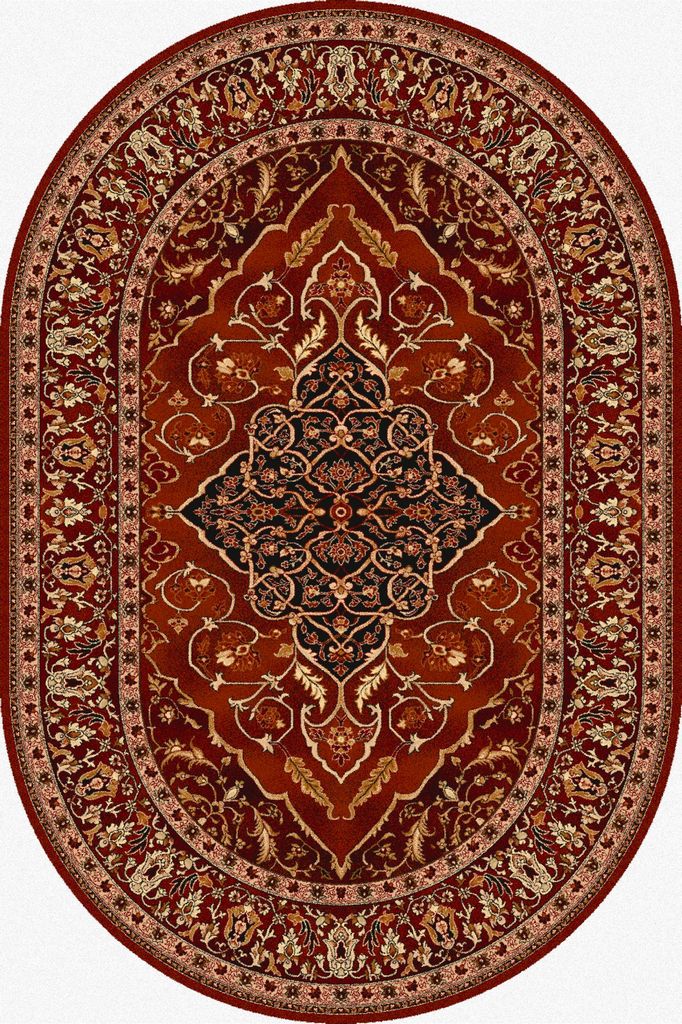 Agnella Rugs Isfahan LEYLA Ruby Oval - 100% New Zealand Wool - Free Delivery