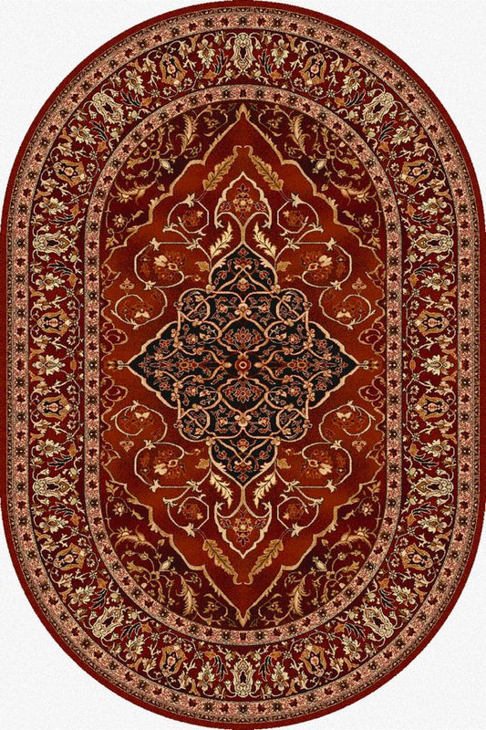 Agnella Rugs Isfahan LEYLA Ruby Oval - 100% New Zealand Wool - Free Delivery