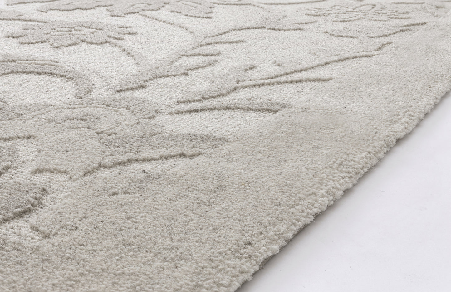 Agnella Rugs Noble MIREM Light Grey - 100% Undyed British Wool - Free Delivery