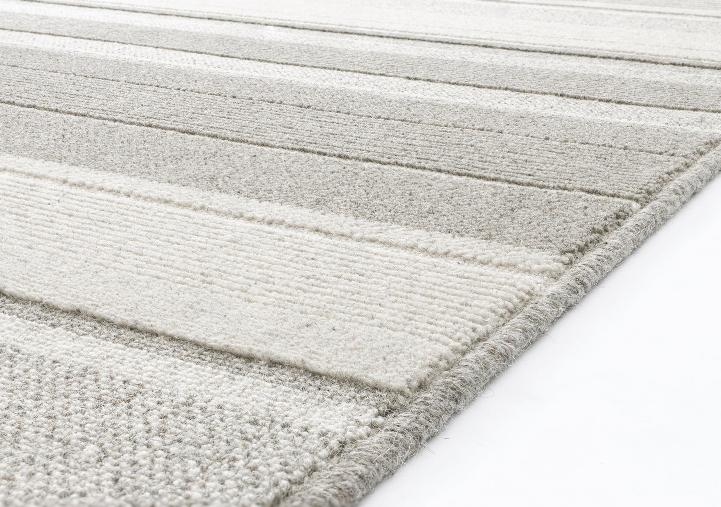 Agnella Rugs Noble PANAMA Light Grey - 100% Undyed British Wool - Free Delivery