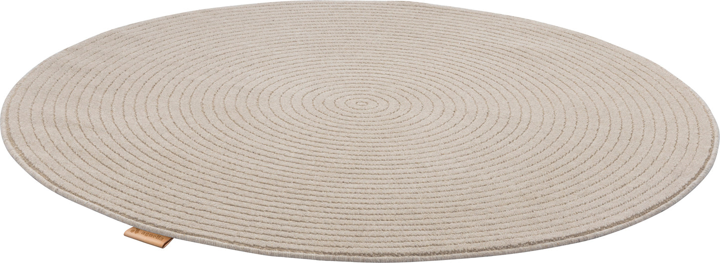 Agnella Rugs Noble RUTI Light Beige Circle - 100% Undyed British Wool - Free Delivery