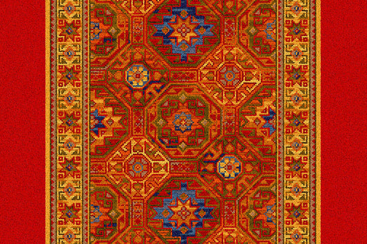 Ulster Carpets Glenavy Red Persian Runner 21/2135 (Please Call for per M² Cost)