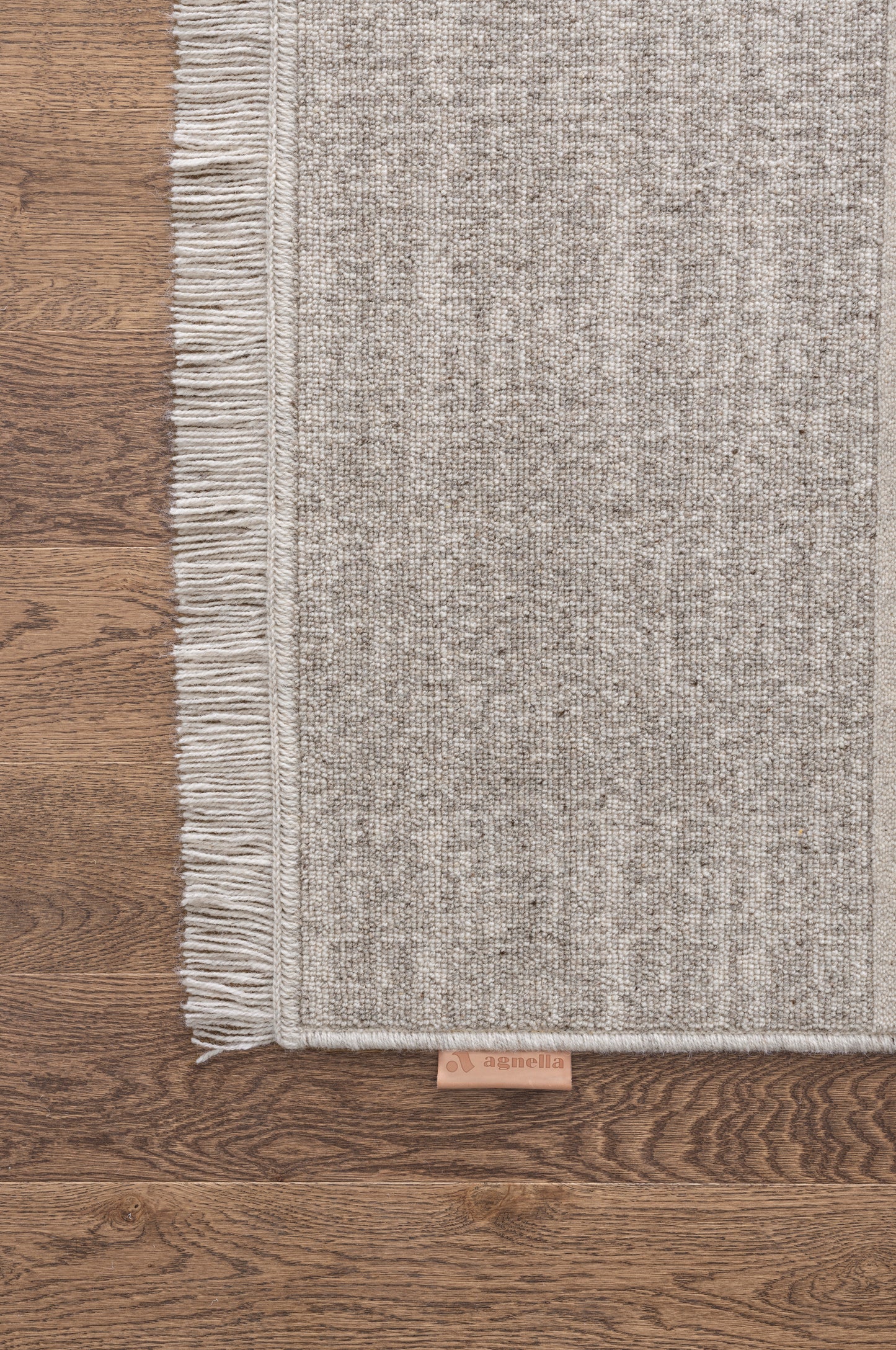 Agnella Rugs Noble SULLO Light Grey - 100% Undyed British Wool - Free Delivery