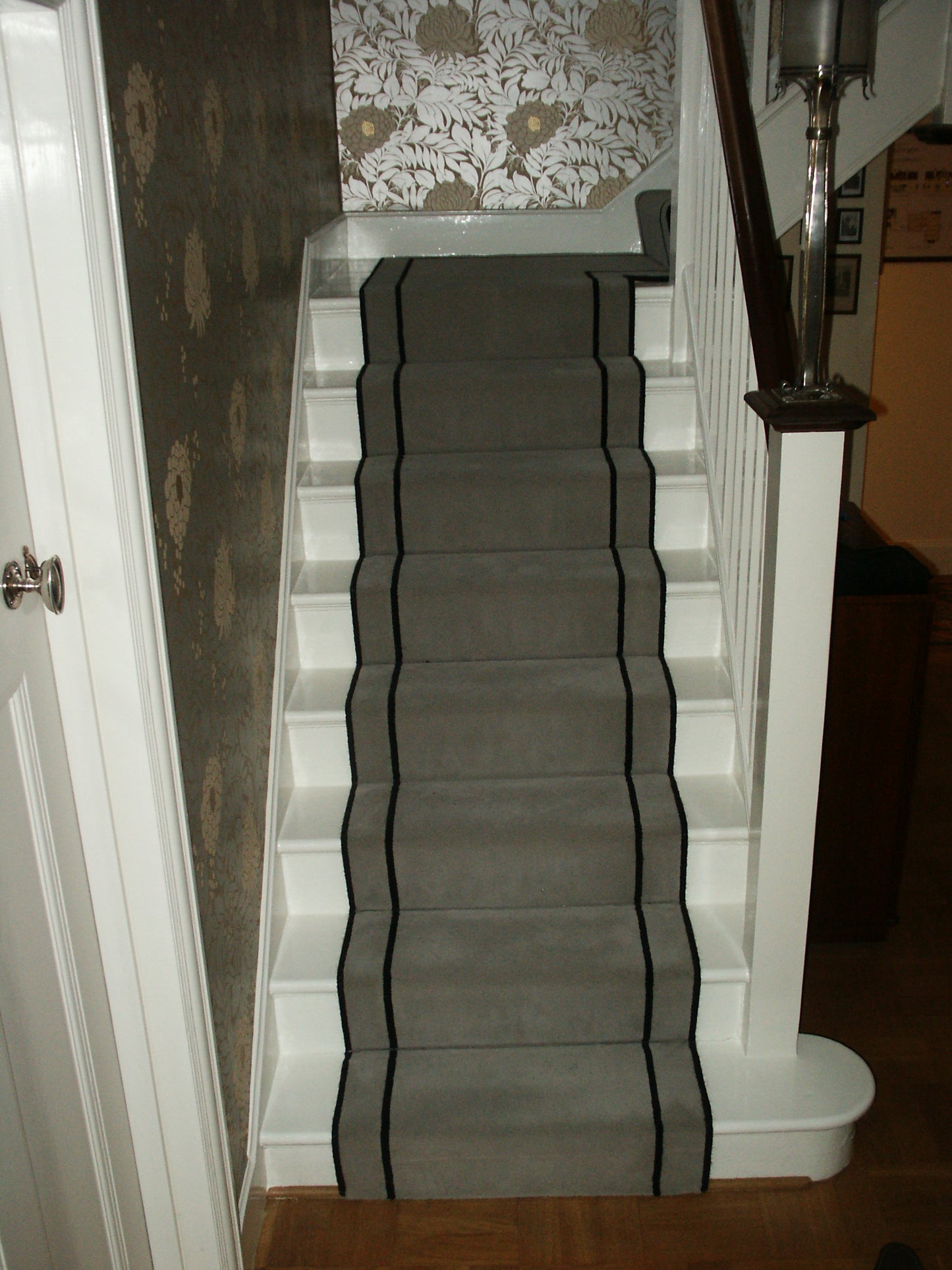 Brintons Carpets True Velvet Platinum & Jet Stair Runner (per M)