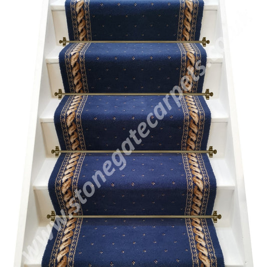 Stoddards Carpets Blue Rope Pindot Stair Runner (per M)