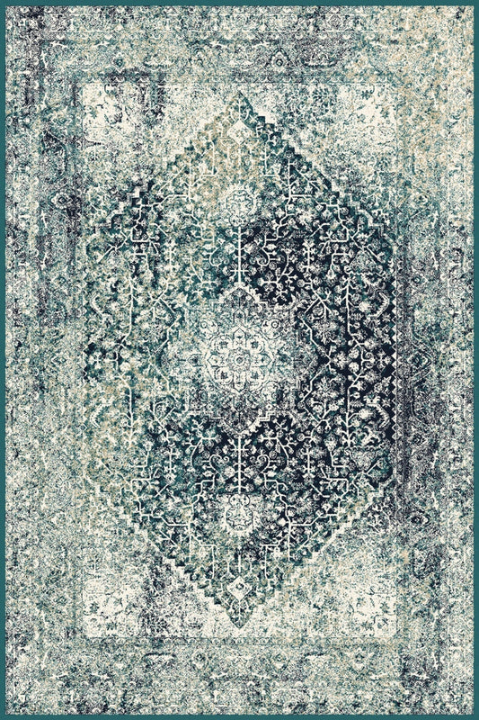 Agnella Rugs Isfahan TORENA Emerald - 100% New Zealand Wool - Free Delivery