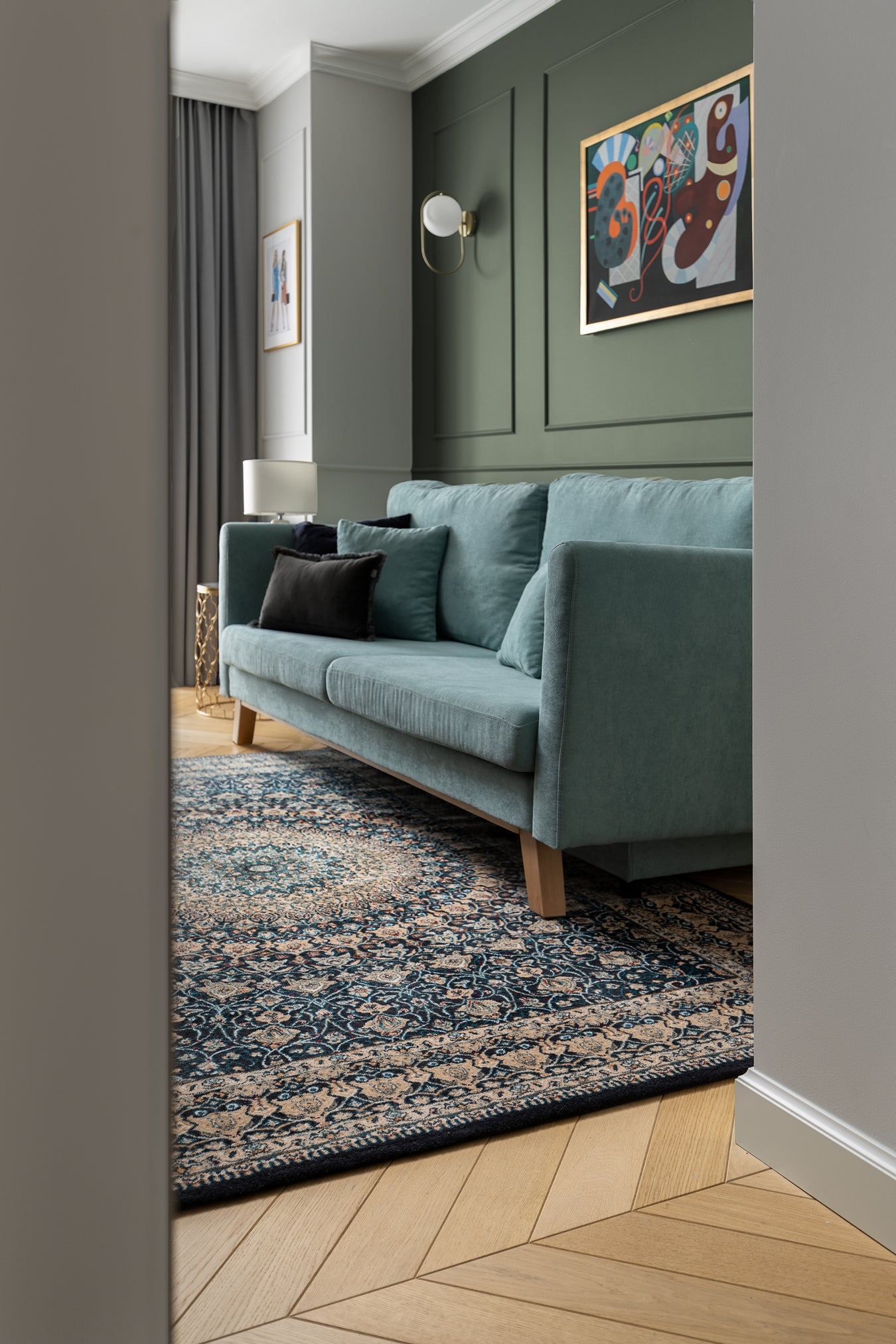 Agnella Rugs Agnus TRUBADUR Navy Blue - 100% New Zealand Wool - Free Delivery