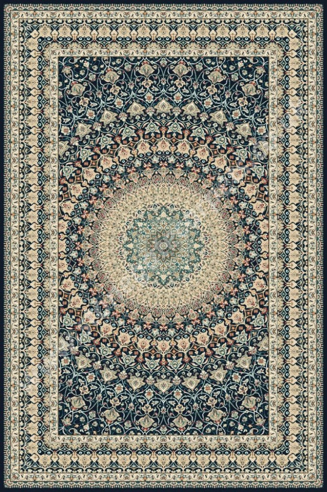 Agnella Rugs Agnus TRUBADUR Navy Blue - 100% New Zealand Wool - Free Delivery