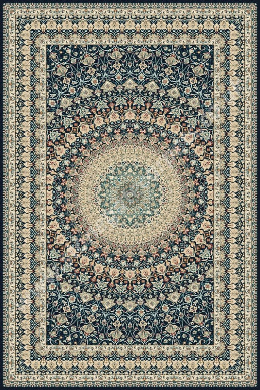 Agnella Rugs Agnus TRUBADUR Navy Blue - 100% New Zealand Wool - Free Delivery