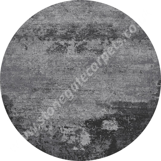 Agnella Rugs Calisia Bran Grey Circle - 100% New Zealand Wool Free Delivery Rug