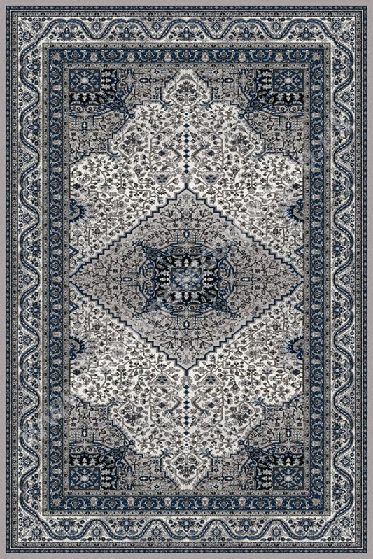 Agnella Rugs Calisia Mistia Navy Blue - 100% New Zealand Wool Free Delivery Rug
