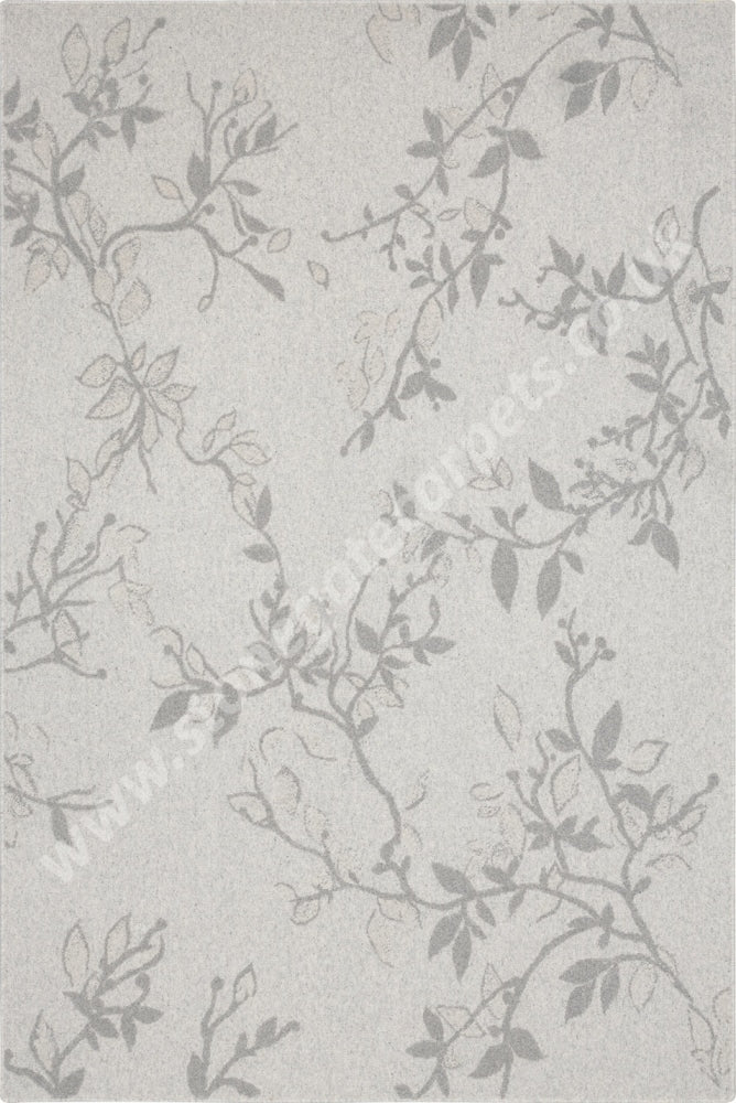 Agnella Rugs Noble Flors Light Grey - 100% Undyed British Wool Free Delivery Rug
