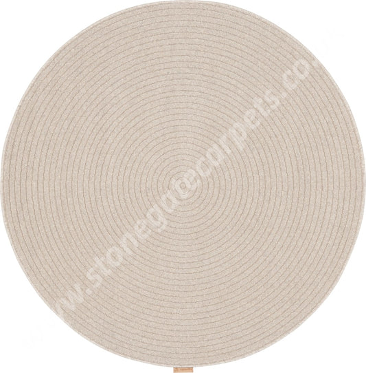 Agnella Rugs Noble Ruti Light Beige Circle - 100% Undyed British Wool Free Delivery Rug