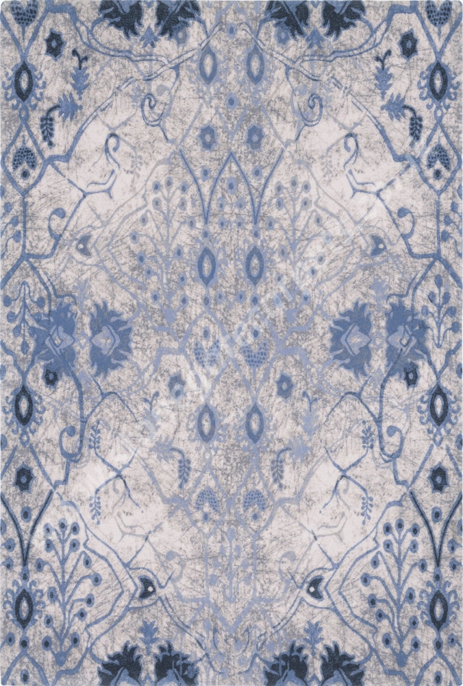 Agnella Rugs Opal Pabla Blue - Cut Pile With Carving 100% New Zealand Wool Free Delivery Rug