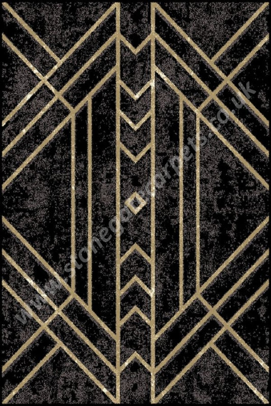 Agnella Rugs Tempo Gate Black - 80% British Wool 20% Nylon Free Delivery Rug