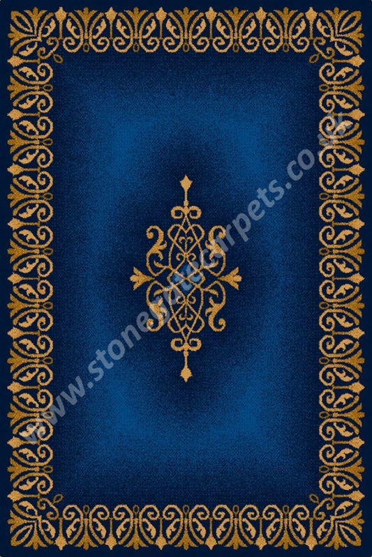 Agnella Rugs Tempo Kaira Navy Blue - 80% British Wool 20% Nylon Free Delivery Rug