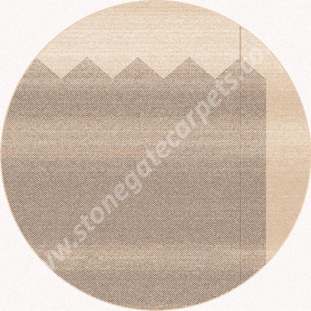 Agnella Rugs Tempo Natural Sera Dark Beige Circle - 100% Undyed British Wool Free Delivery Rug