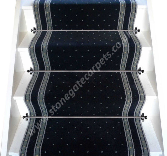 Axminster Carpets 27 Inch Crown Point Empire Black Stair Runner