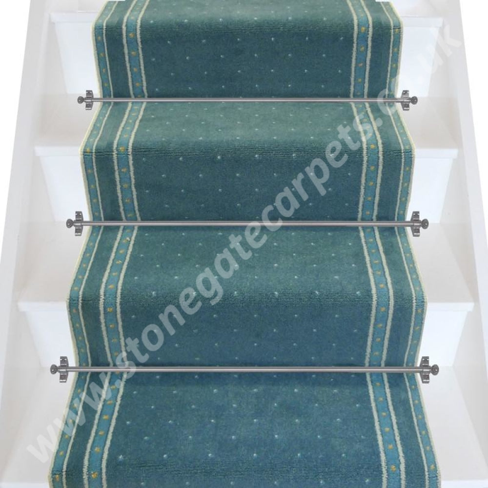 Axminster Carpets 27 Inch Crown Point Empire Blue Stair Runner (Per M)