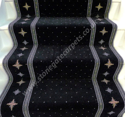 Axminster Carpets 36 Inch Crown Point Empire Black Stair Runner