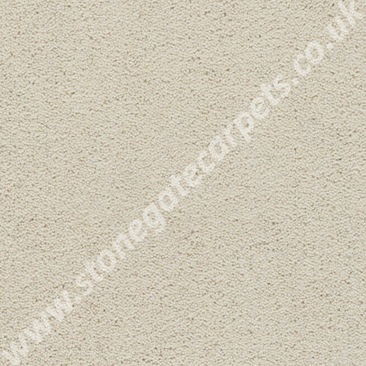 Axminster Carpets Devonia Plain Cream Tea Carpet Remnant