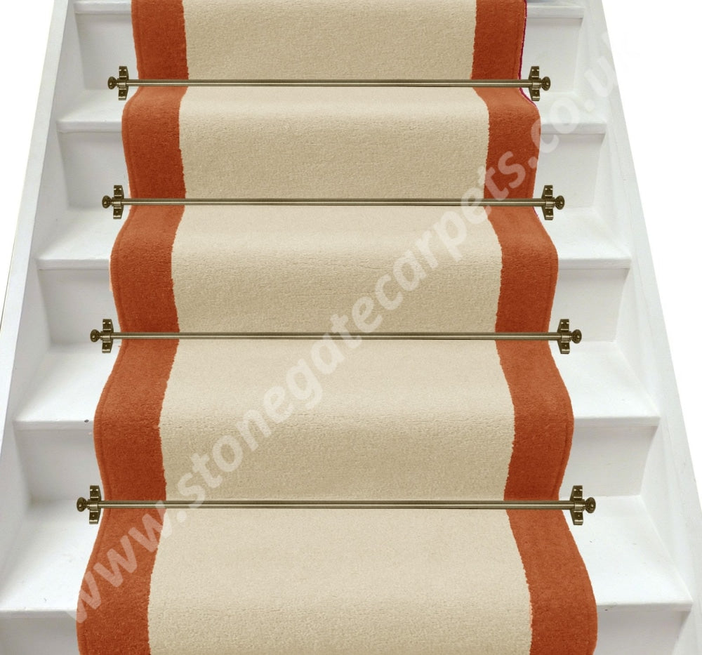 Axminster Carpets Devonia Plain Cream Tea & Clay Pot Stair Runner (Per M)