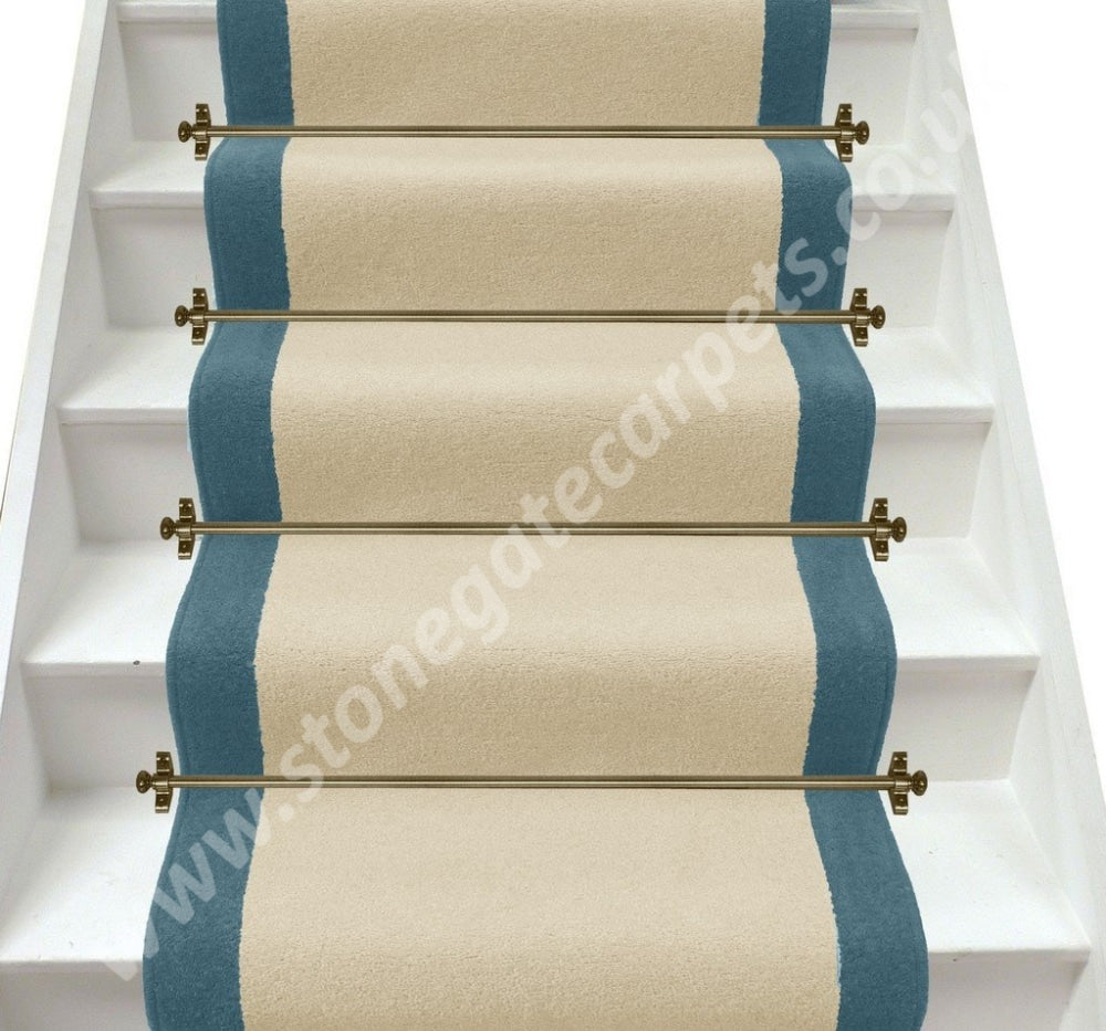 Axminster Carpets Devonia Plain Cream Tea & Dragon Fly Stair Runner (Per M)