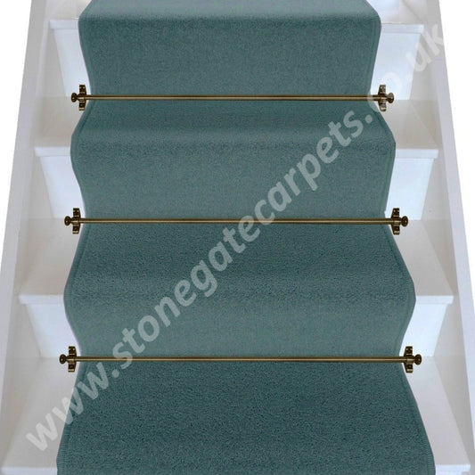Axminster Carpets Devonia Plain Dragon Fly Blue Stair Runner (Per M)
