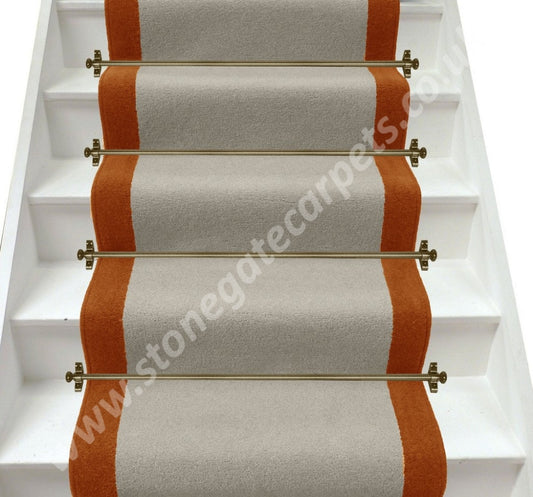 Axminster Carpets Devonia Plain Teign Grey (Low Stock) & Autumn Fall Stair Runner (Per M)