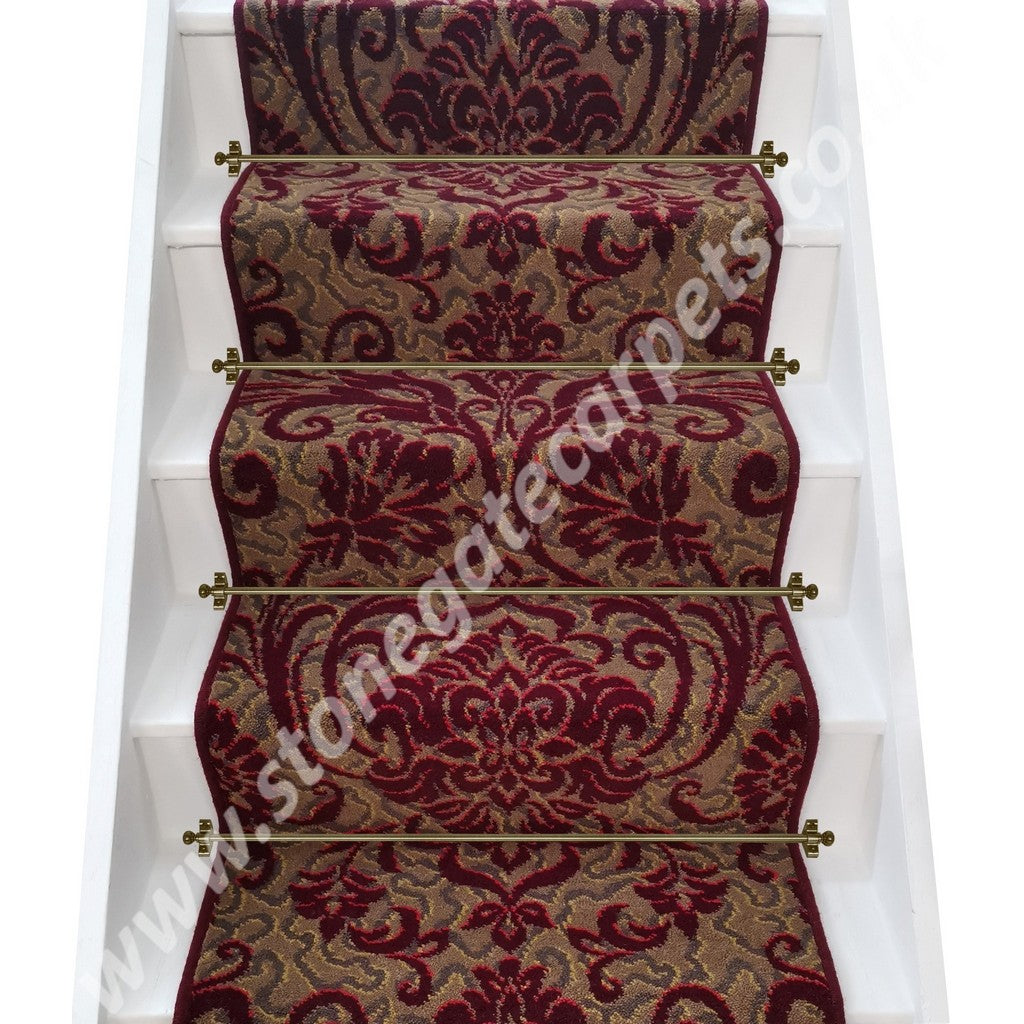 Axminster Carpets Medici Ruby Damask Stair Runner (per linear metre)