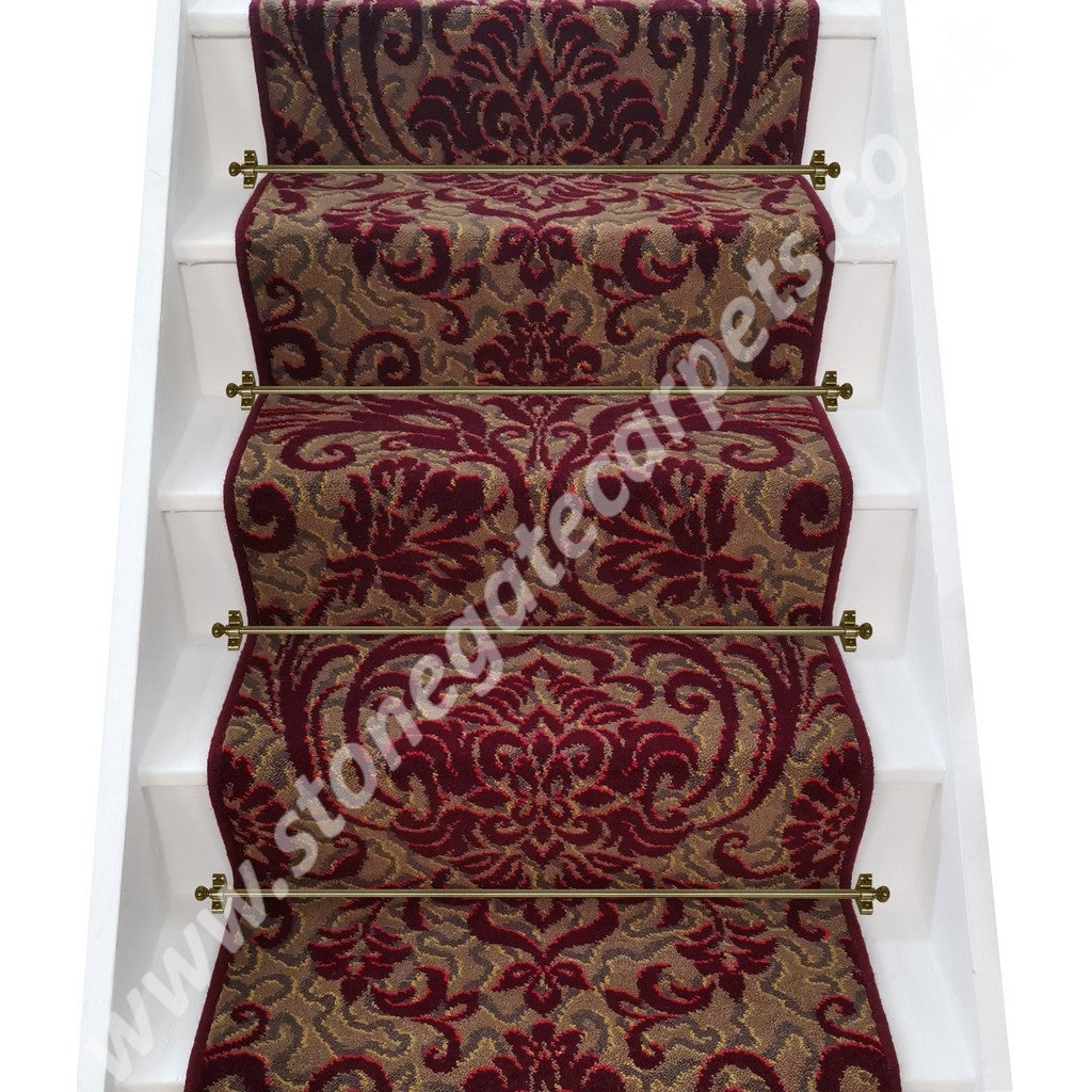 Axminster Carpets Medici Ruby Damask Stair Runner (Per Linear Metre)