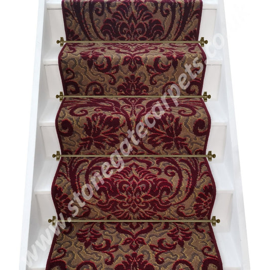 Axminster Carpets Medici Ruby Damask Stair Runner (per linear metre)