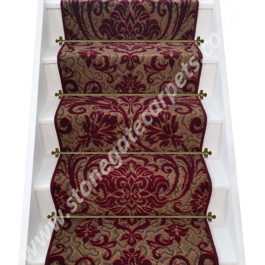 Axminster Carpets Medici Ruby Damask Stair Runner (Per Linear Metre)