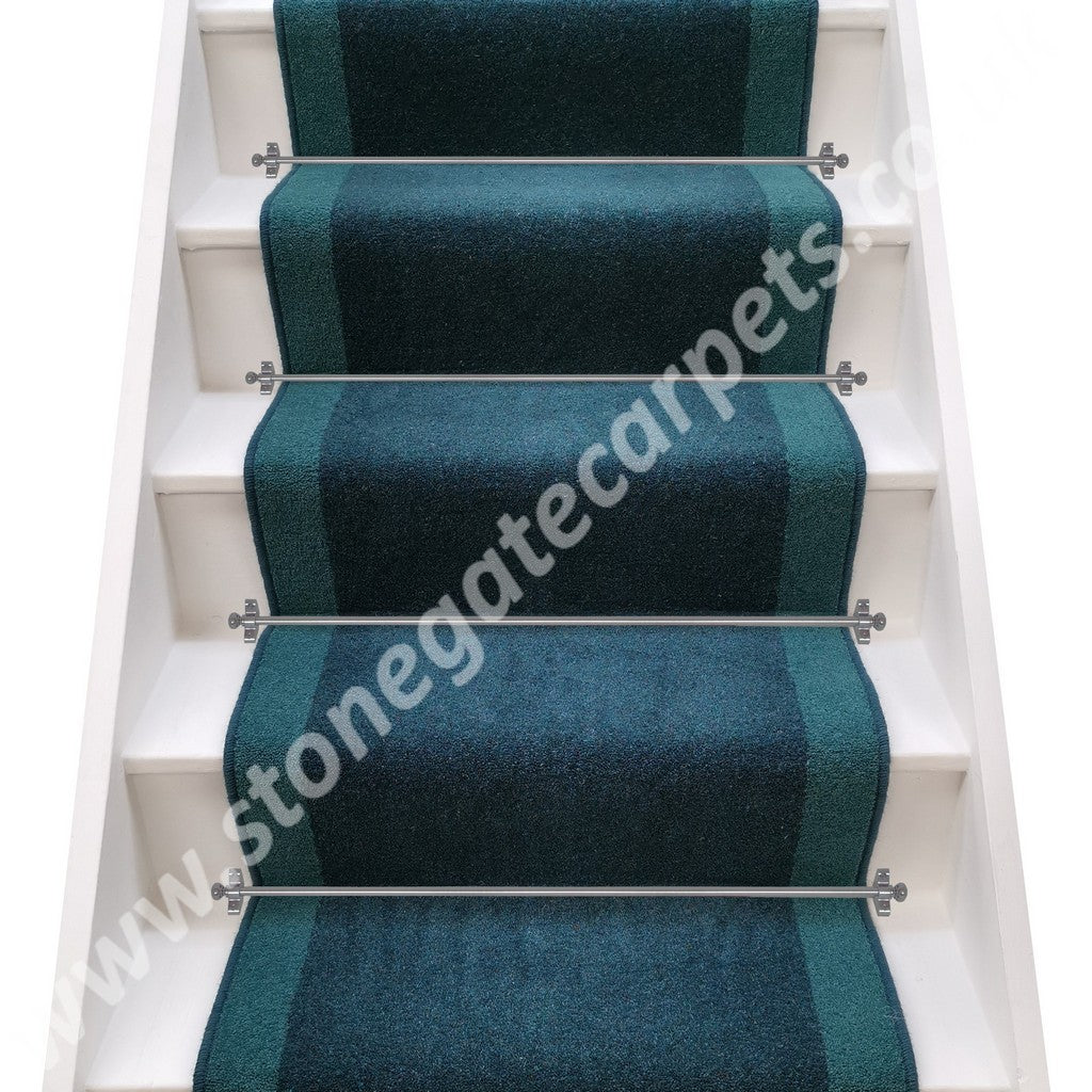 Brintons Carpets Bell Twist Peacock & Blue Juniper Stair Runner (per M)