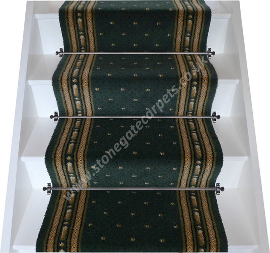 Axminster Carpets Olive Green Starburst Stair Runner (per M)