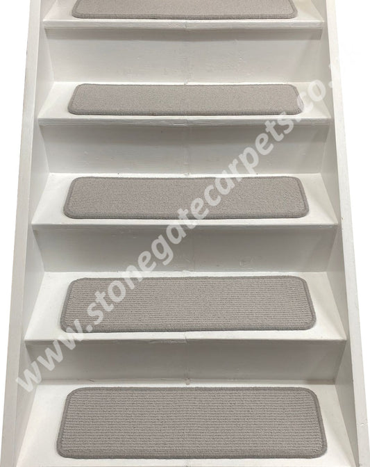 Axminster Carpets Simply Natural Ribgrass Quartz Stair Pads x 14 with Free Delivery