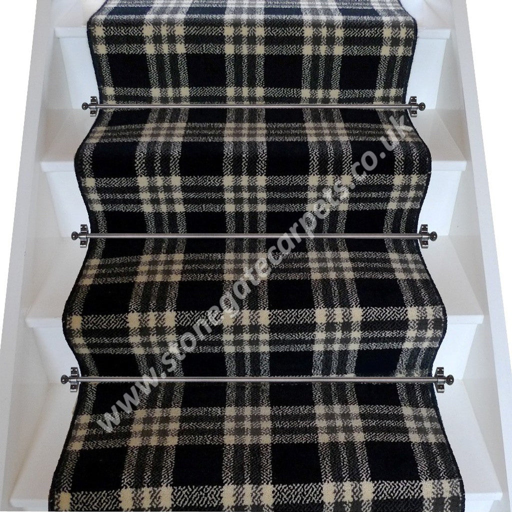 Brintons Carpets Abbotsford Border Plaid Broadloom Stair Runner (per M)