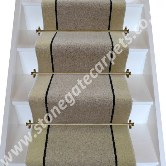 Brintons Carpets Bell Twist Barley Ebony Sandstorm Stair Runner (per M)