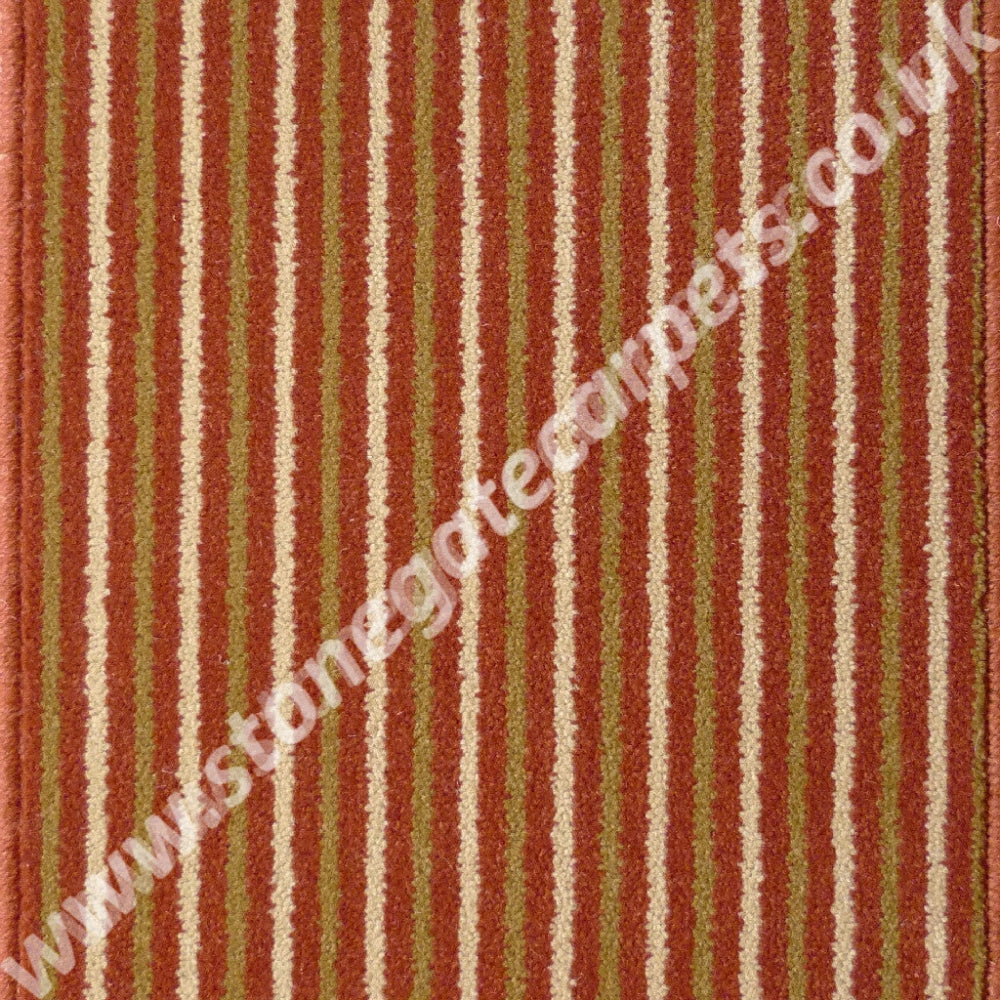 Brintons Carpets Stripes Collection Rhubarb Custard 1ST/38266
