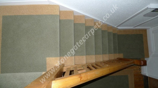 Brintons Carpets Bell Twist Celtic Green Kalahari Desert Fully Fitted Stair Carpet (per M)