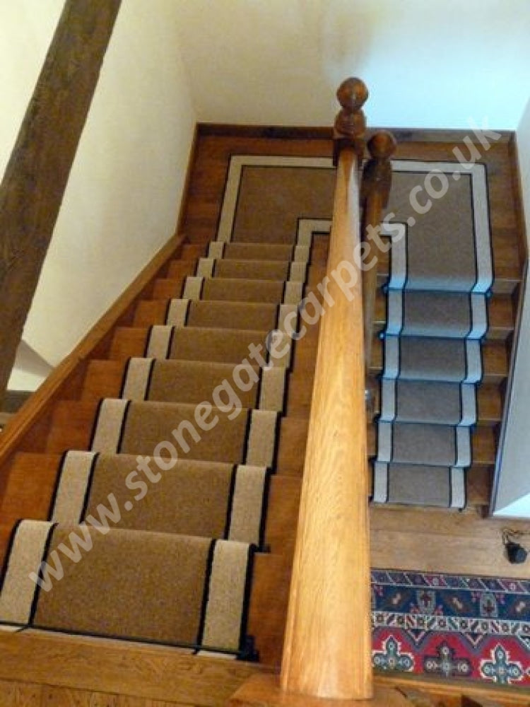 Brintons Carpets Bell Twist Coffee Ebony Barley Stair Runner (Per M)