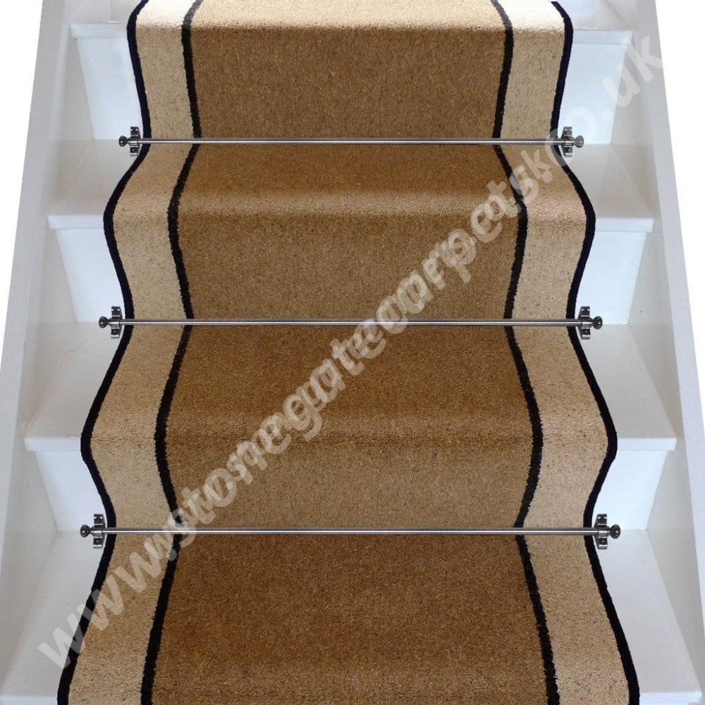 Brintons Carpets Bell Twist Coffee Ebony Barley Stair Runner (per M)