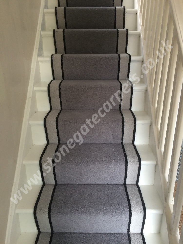 Brintons Carpets Bell Twist Flint Ebony Pumice Stair Runner (Per M)