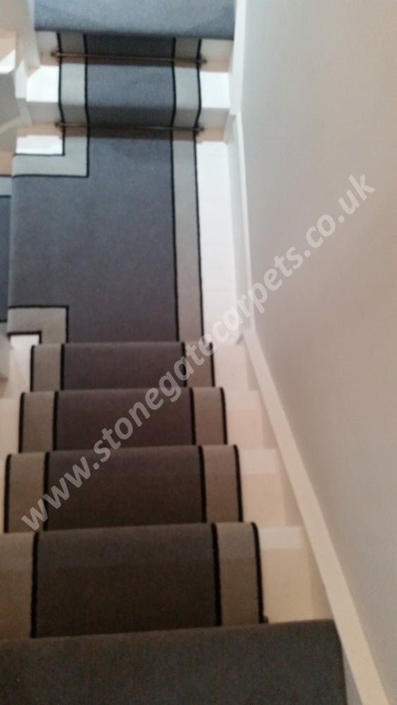 Brintons Carpets Bell Twist Flint Ebony Pumice Stair Runner (Per M)