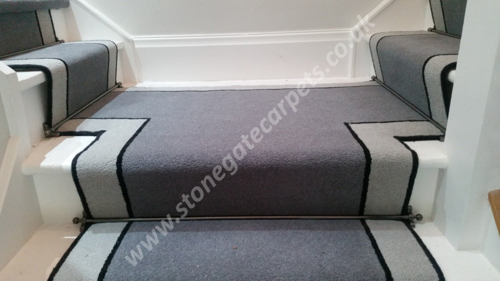 Brintons Carpets Bell Twist Flint Ebony Pumice Stair Runner (Per M)