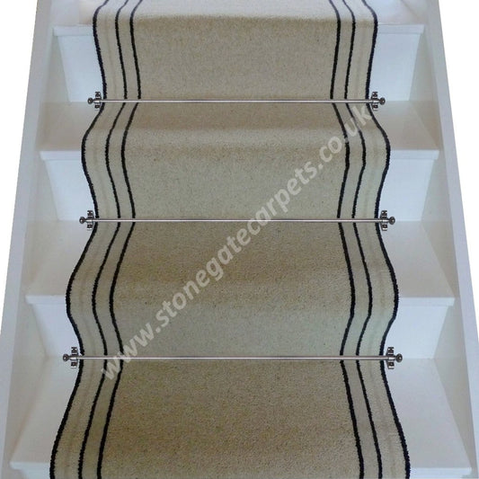 Brintons Carpets Bell Twist French Champagne Brighton Rock Stair Runner (per M)