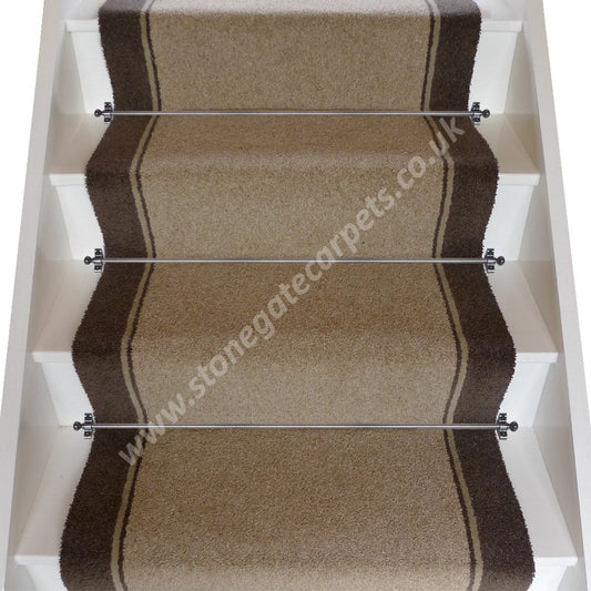 Brintons Carpets Bell Twist Italian Mocha Bonbon Mushroom Stair Runner (per M)