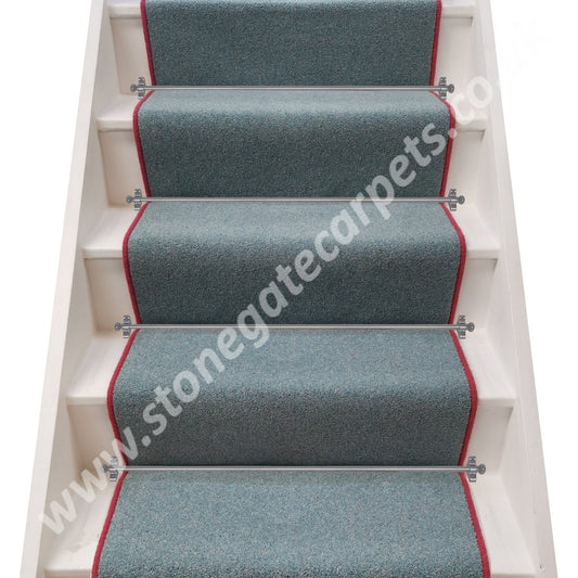 Brintons Carpets Bell Twist Oriental Jade Stair Runner (per M) STAIRS, SMALL LANDINGS ONLY
