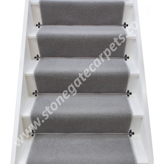 Brintons Carpets Bell Twist Laura Ashley Steel Stair Runner (Per Linear Metre)